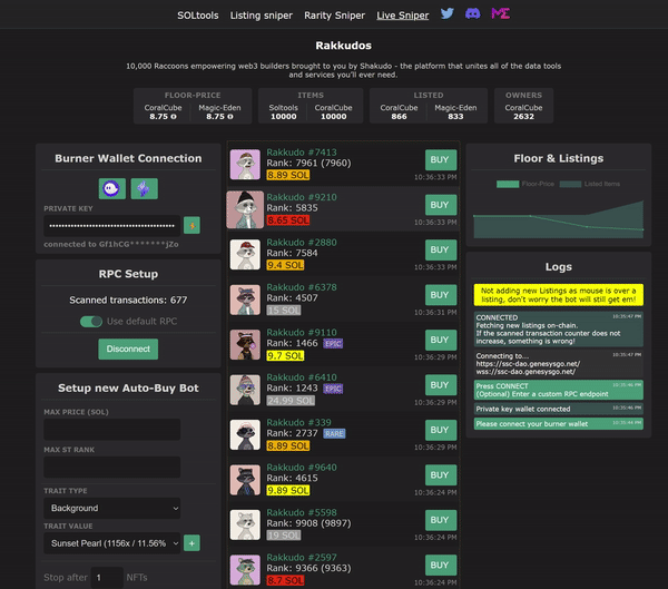 Soltools.xyz Live Sniper